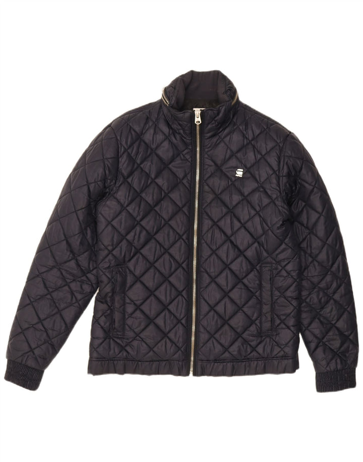 Мужская стеганая куртка G-Star с капюшоном UK 42 XL Темно-синий полиэстер