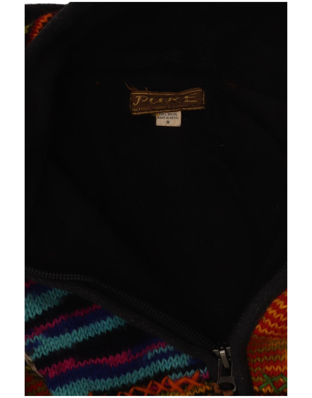 ВИНТАЖНЫЙ женский кардиган с капюшоном, Великобритания 12, средний, в разноцветную полоску