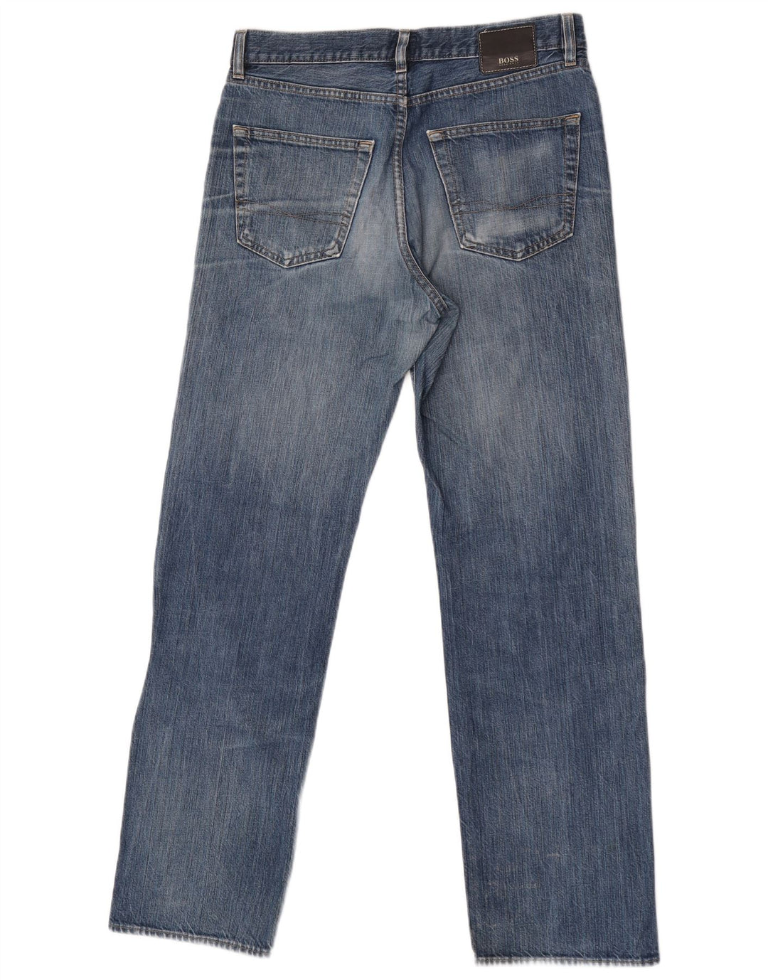Мужские прямые джинсы Hugo Boss W33 L32, синий хлопок