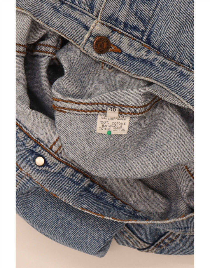 Мужская джинсовая куртка Benetton IT 46, маленькая синяя, хлопок
