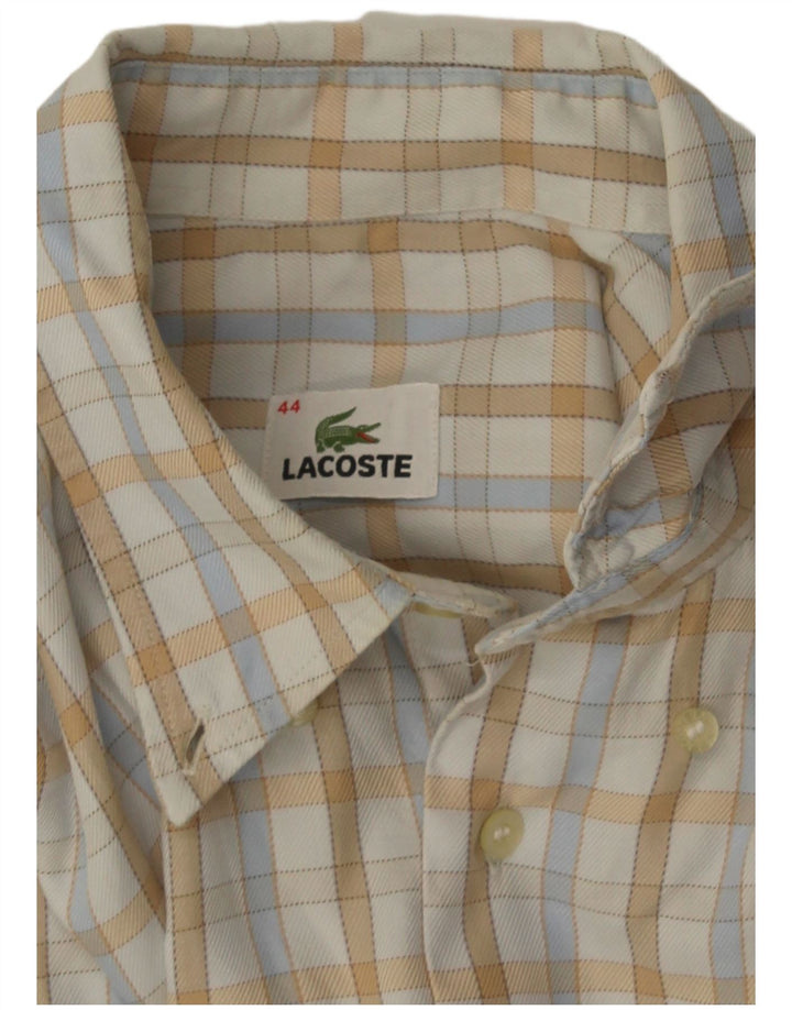 Мужская рубашка Lacoste, размер 44 XL, белая клетка