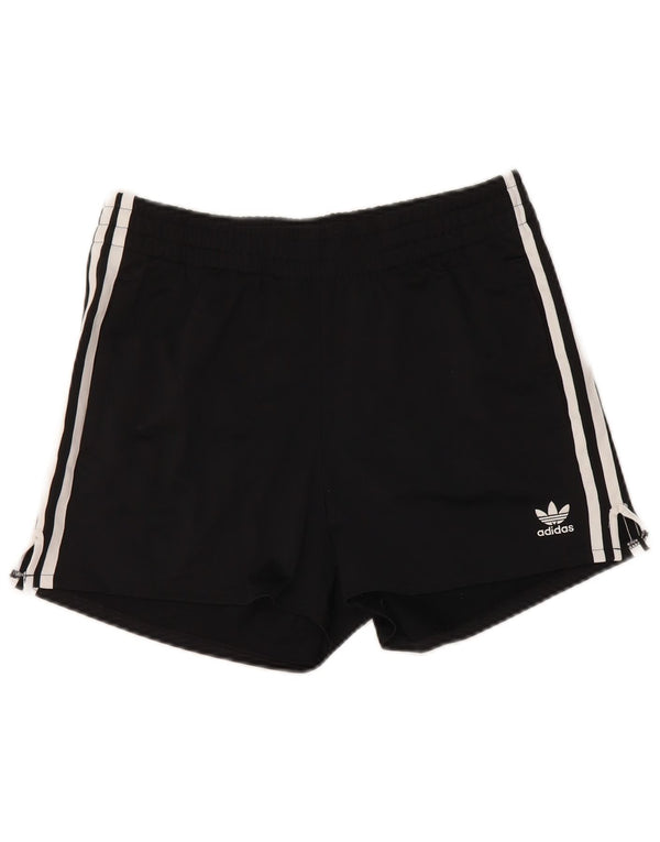 Женские спортивные шорты Adidas UK 10, маленькие черные из полиэстера
