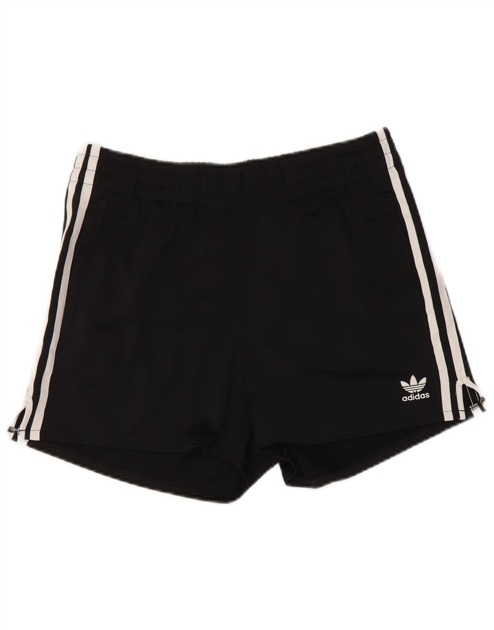 Женские спортивные шорты Adidas UK 10, маленькие черные из полиэстера