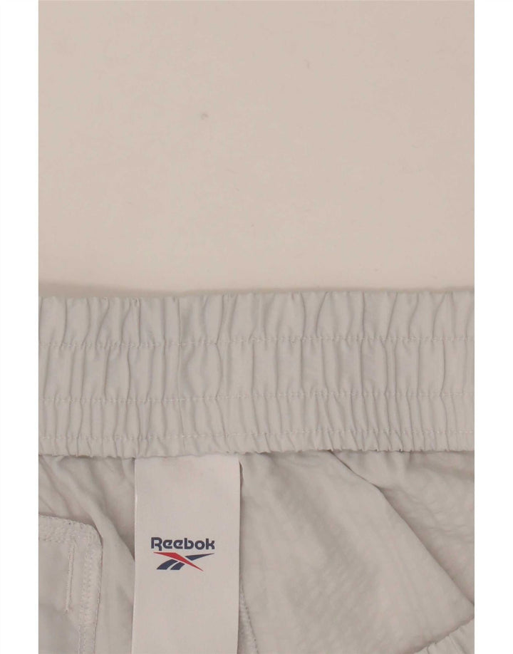 Reebok Мужские спортивные шорты-карго, большие белые, полиэстер