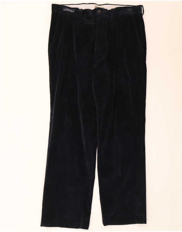 Мужские прямые вельветовые брюки Marks & Spencer Blue Harbour W34 L29 темно-синие