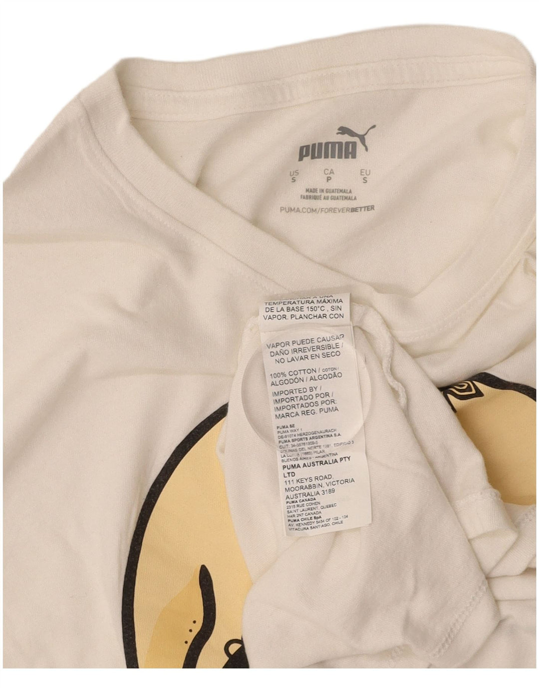 Мужская футболка с рисунком PUMA, маленький белый хлопковый топ