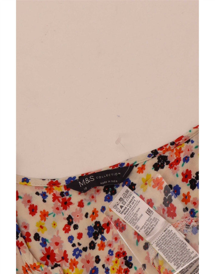 Женская блузка с рукавом 3/4 Marks & Spencer UK 18 XL, разноцветная