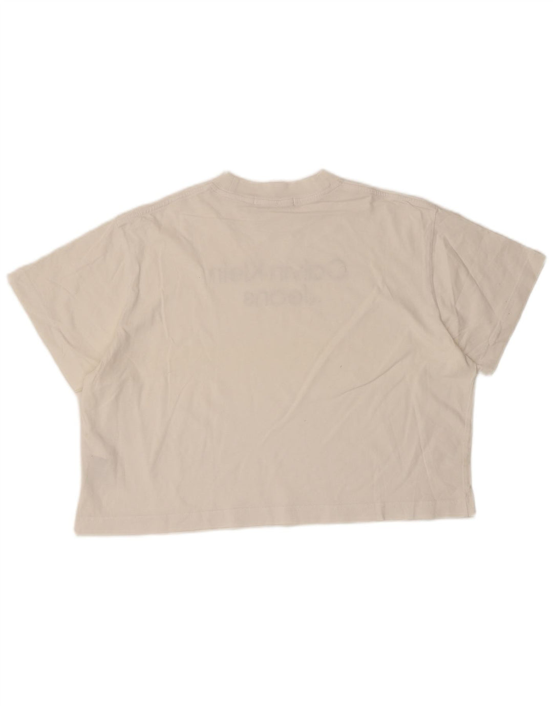 Женская укороченная футболка с рисунком Calvin Klein Jeans Top UK 14, средний белый