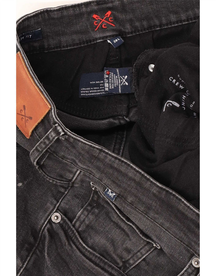Мужские узкие джинсы Crew Clothing W38 L33, серый хлопок