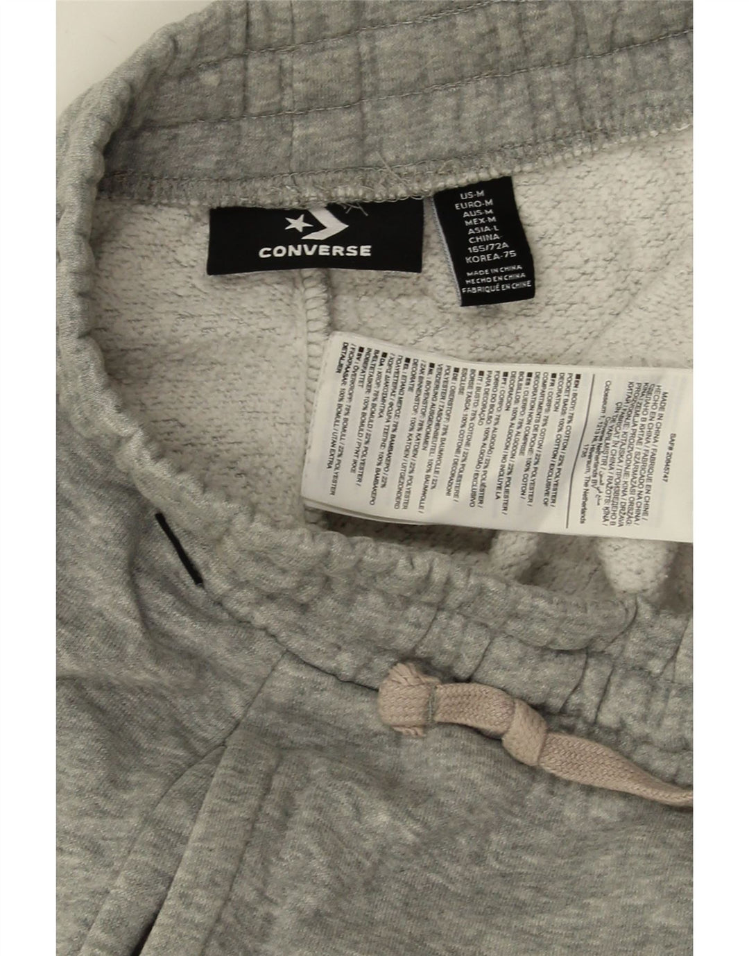Женские спортивные брюки CONVERSE Брюки джоггеры UK 14 Средний серый хлопок