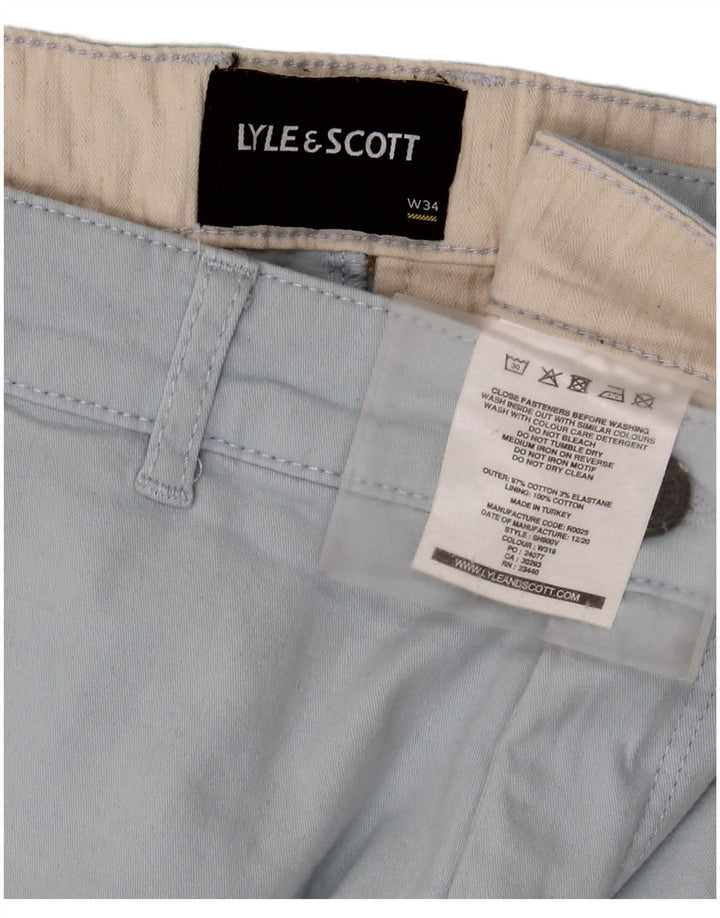 Мужские шорты чинос Lyle & Scott W34, большие синие, хлопок