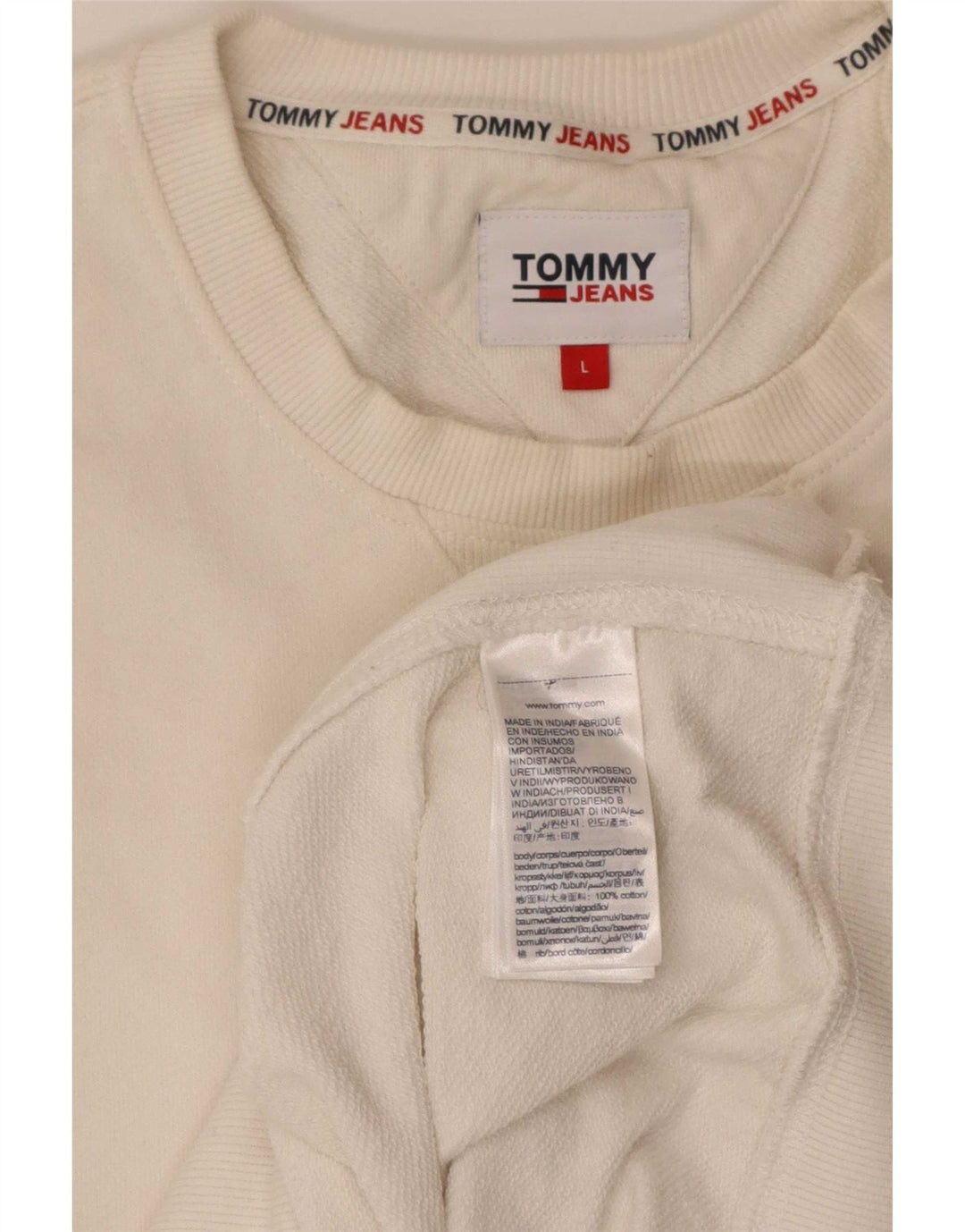Tommy Hilfiger Мужской свитшот стандартного кроя с графикой, большой белый