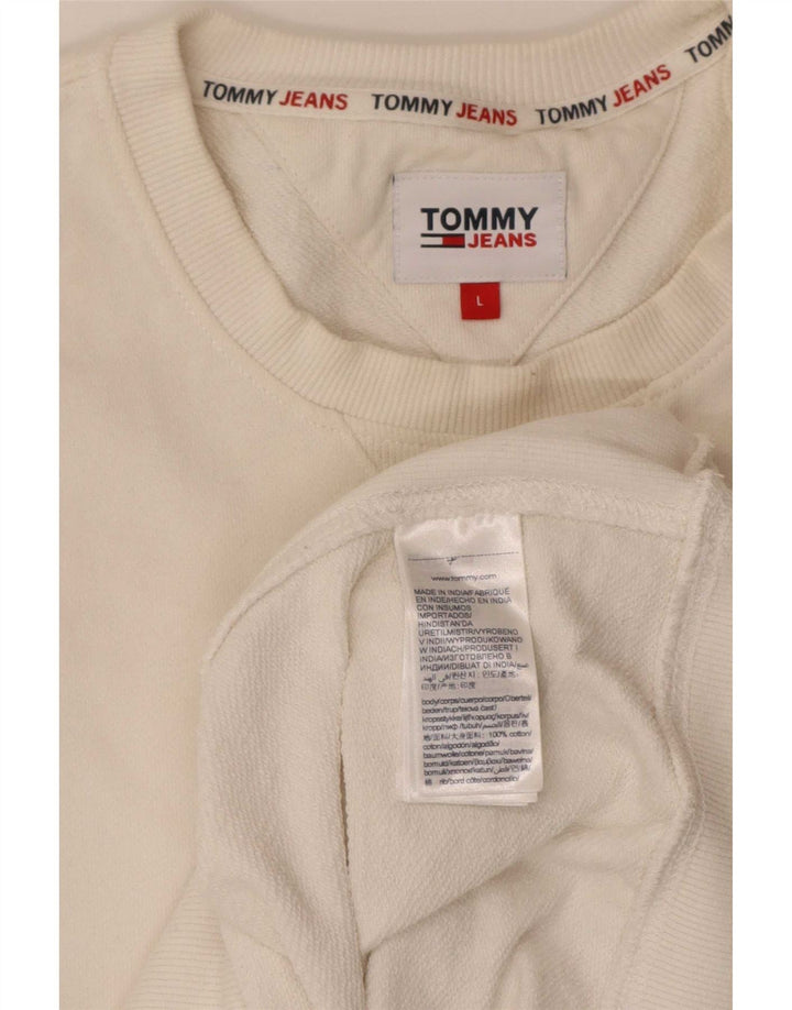 Tommy Hilfiger Мужской свитшот стандартного кроя с графикой, большой белый