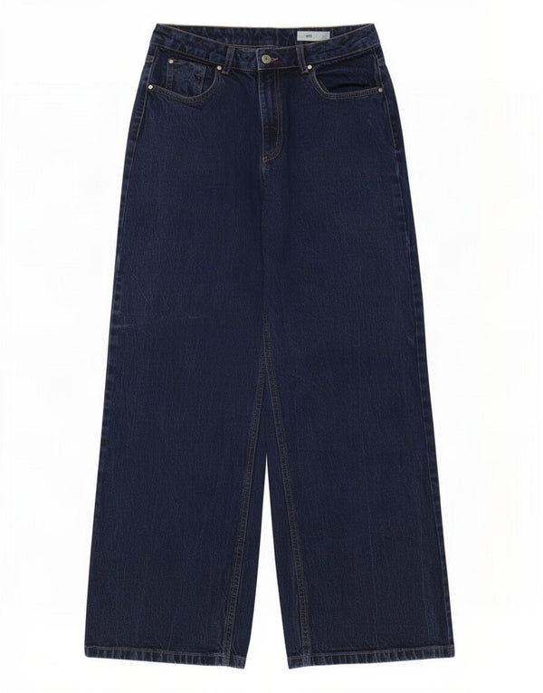Женские широкие джинсы Marks & Spencer UK 14 Medium W30 L28 Темно-синие