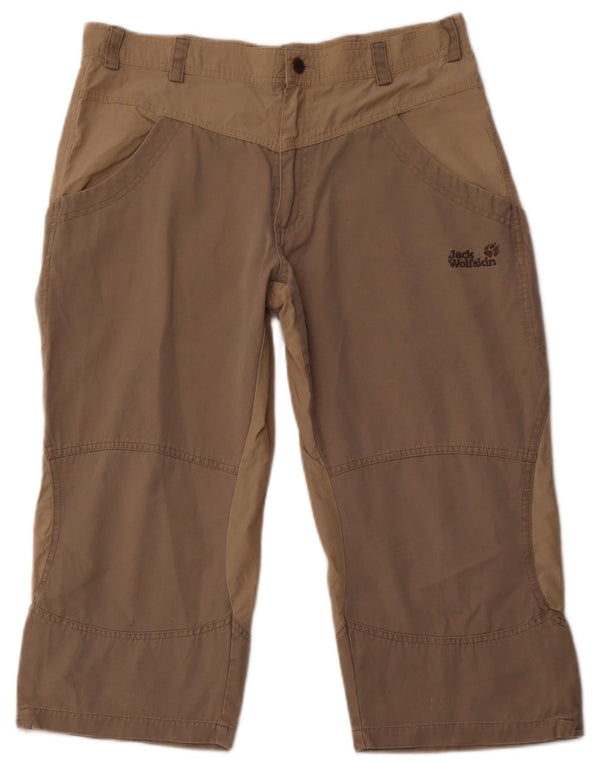 Мужские шорты-бермуды JACK WOLFSKIN W34, большие коричневые, хлопковые с цветными блоками