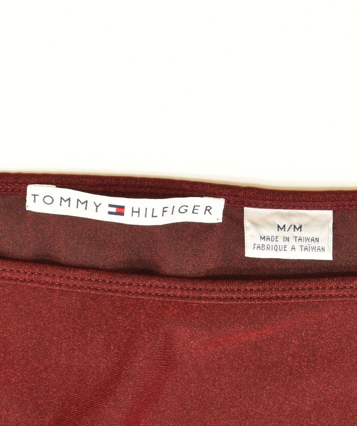 TOMMY HILFIGER Женский топ с рукавом 3/4 UK 14, средний красный полиэстер