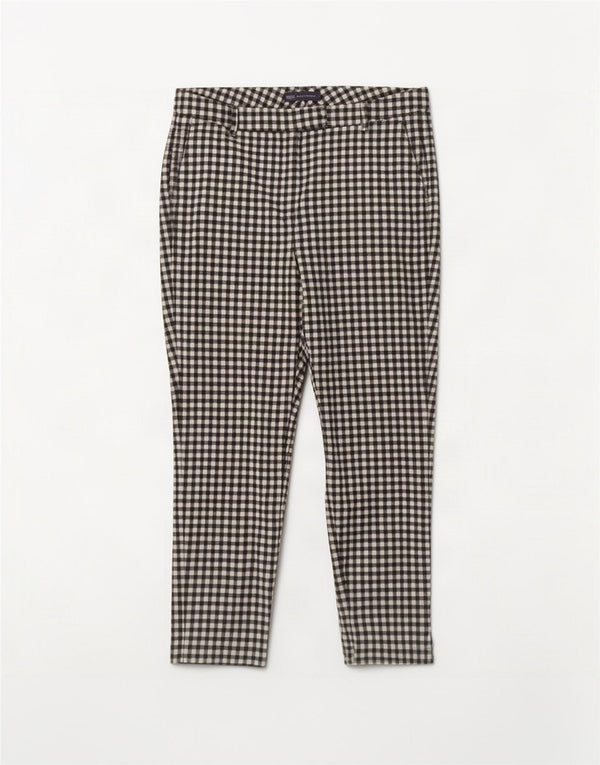 Женские укороченные брюки Marks & Spencer UK 16, большие W34 L24, черные в клетку