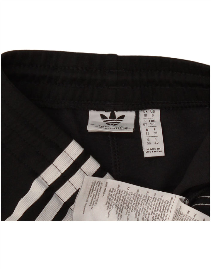 Женские спортивные брюки Adidas UK 10, маленькие черные из полиэстера