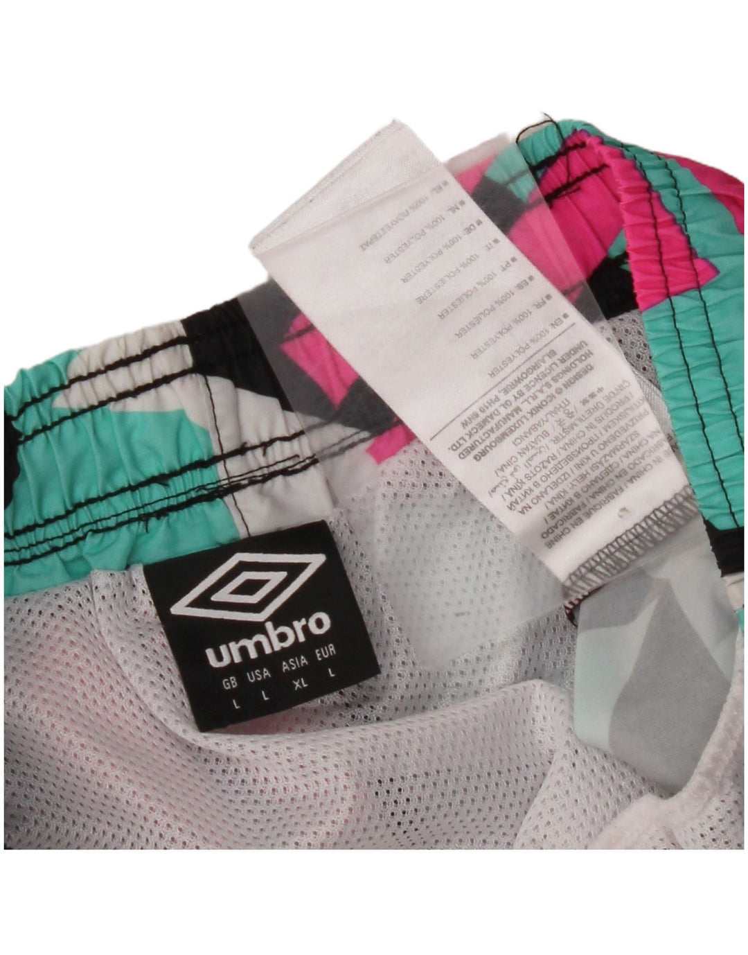 Мужские шорты для плавания UMBRO, большие разноцветные полиэстер с геометрическим рисунком