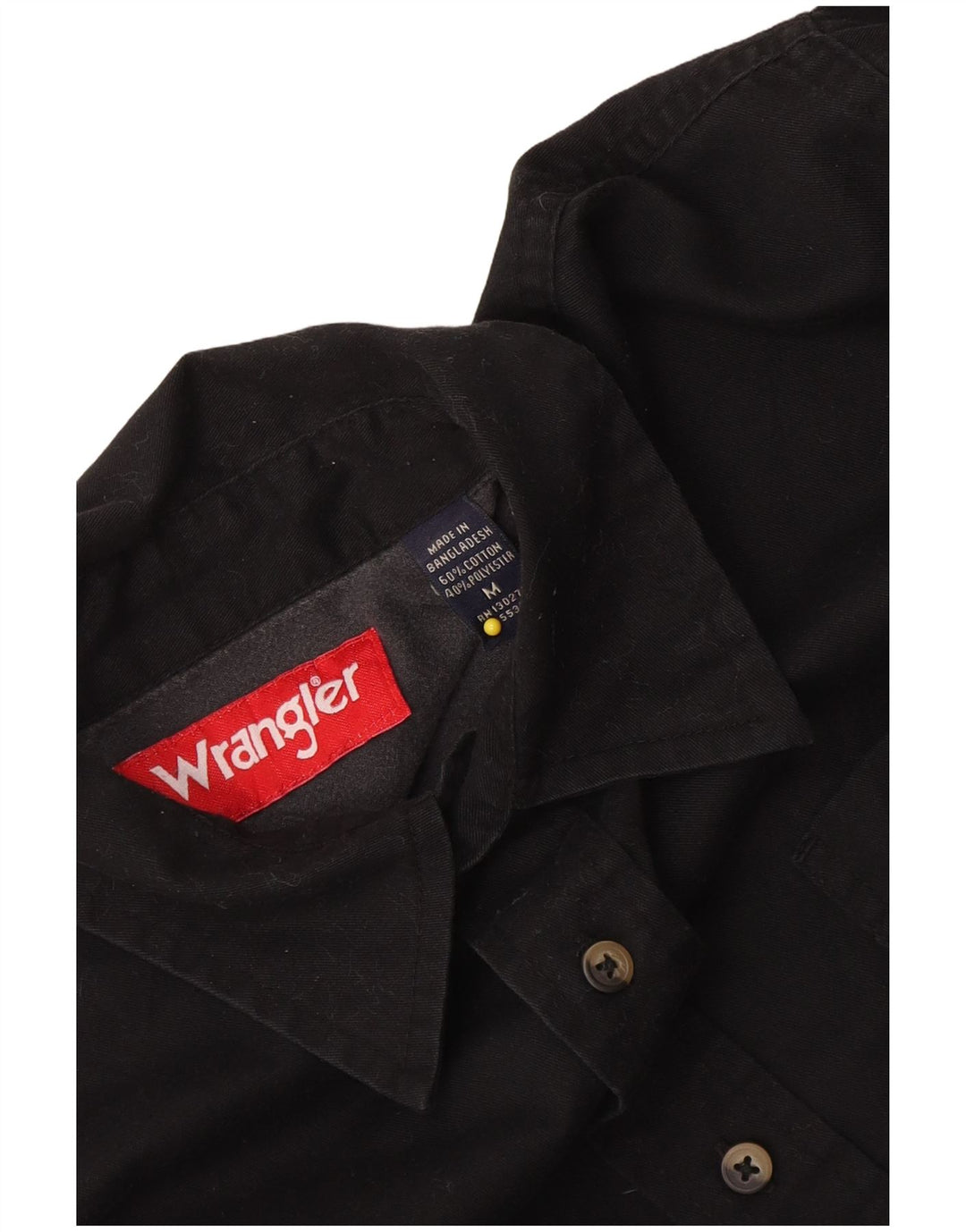 Мужская рубашка Wrangler из хлопка среднего черного цвета