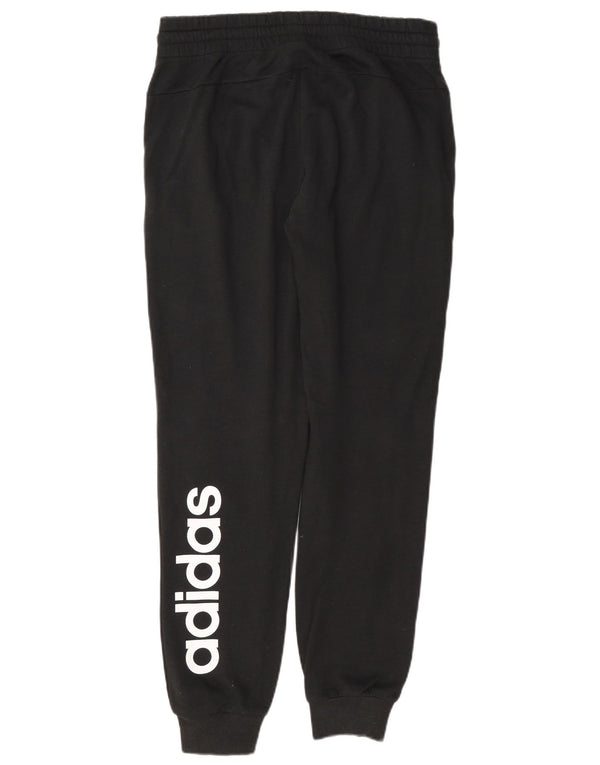 Женские спортивные брюки Adidas с графическим рисунком, джоггеры, Великобритания, маленький черный хлопок, 8/10