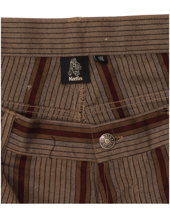 Katin Мужские повседневные шорты W36, большие коричневые полосатые полиэстер