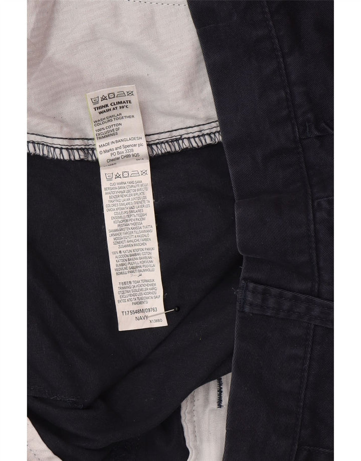 Мужские шорты-чиносы Marks & Spencer W34, большие, темно-синие, хлопковые