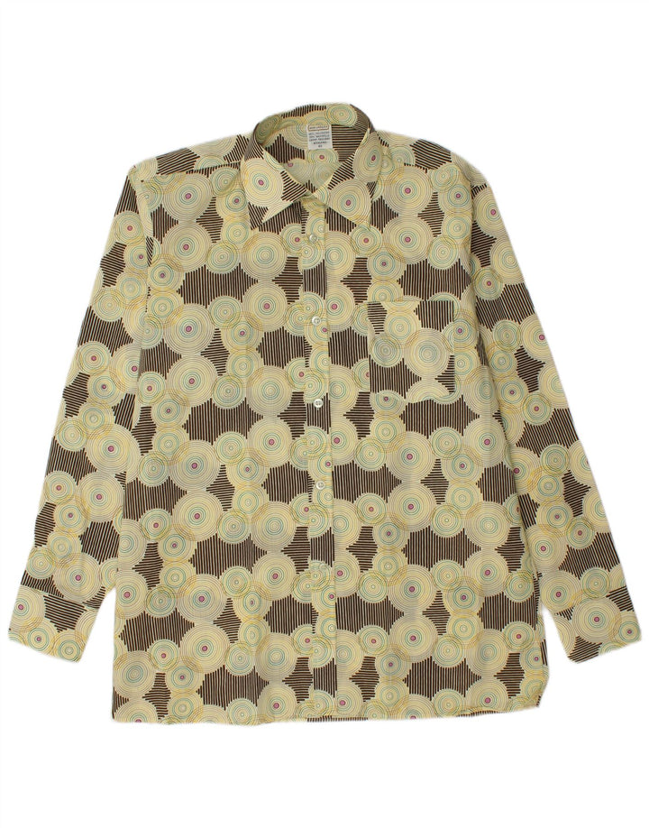 Мужская рубашка Don Carlos, размер 41, средний бежевый, полиэстер с геометрическим рисунком