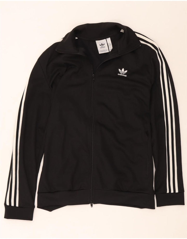 Женский спортивный костюм Adidas Top Jacket UK 16, большой черный полиэстер