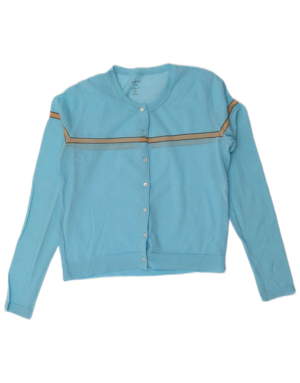 Женский укороченный кардиган Marccain UK 14, средний синий в полоску