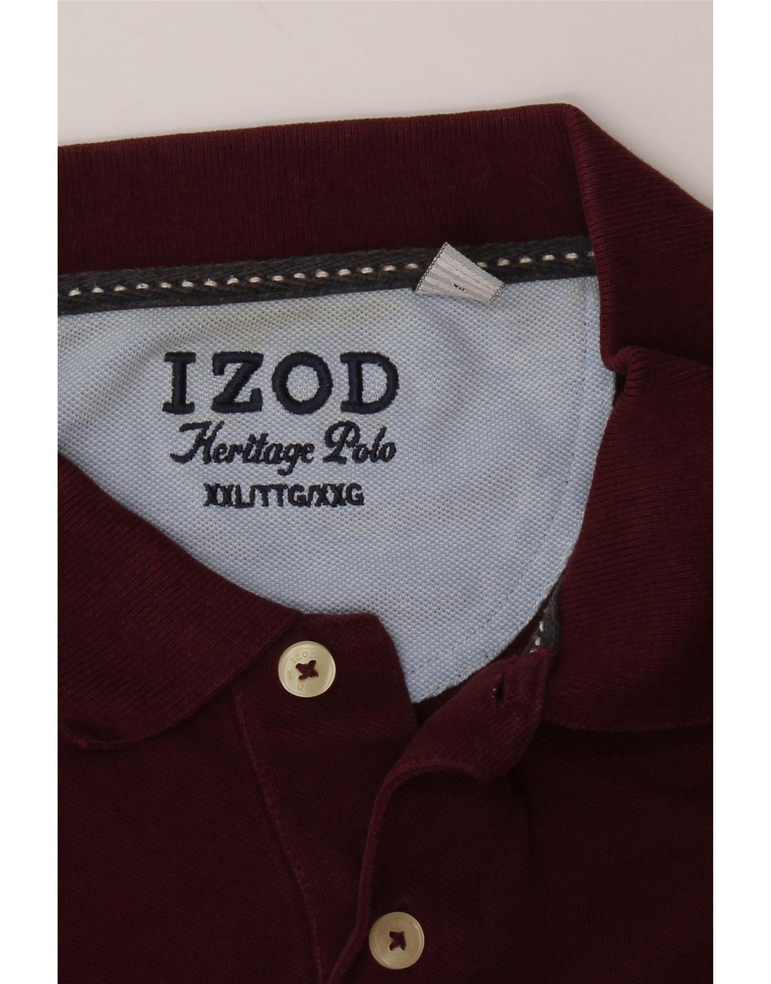 IZOD Мужская рубашка поло Herritage Fit 2XL бордовая