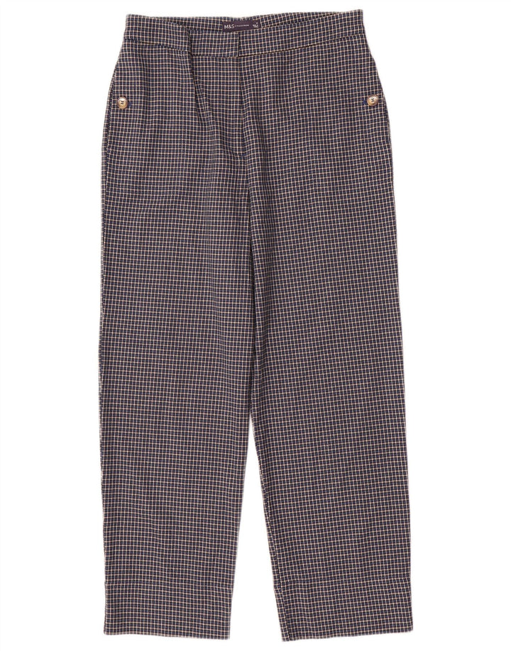 Женские укороченные брюки Marks & Spencer UK 10, маленькие W28 L25, синие