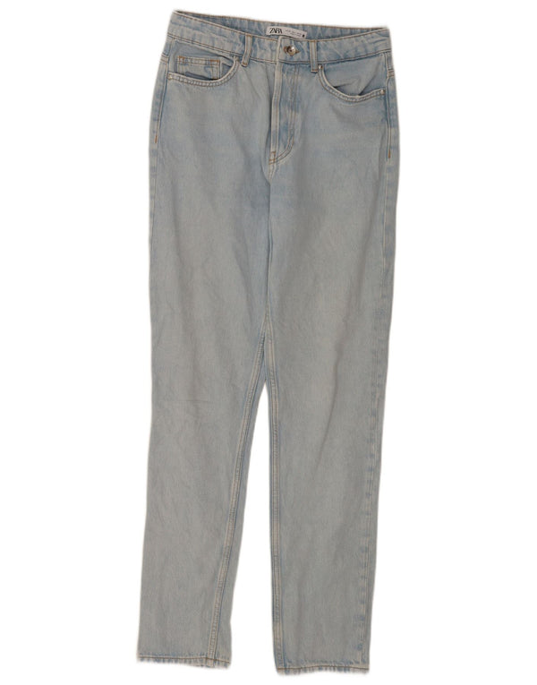 Женские узкие джинсы с высокой талией Zara EU 38, маленькие W28 L30, синие