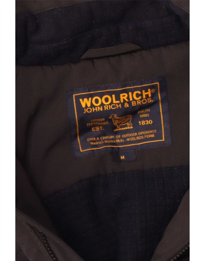 Мужская утепленная куртка-бомбер с капюшоном Woolrich UK 38, средний черный