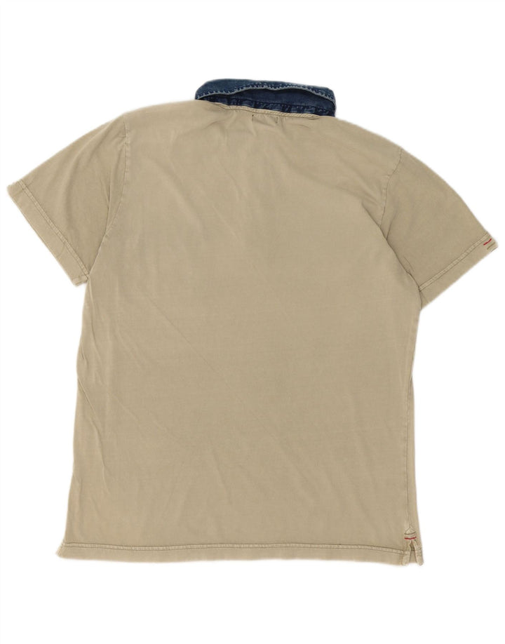 Мужская рубашка поло Marlboro Classics с рисунком, большая зеленая с цветными блоками