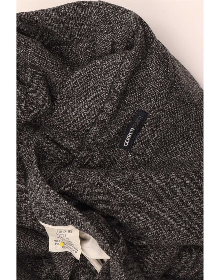 Женские прямые костюмные брюки Cerruti W32 L32 серые, шерстяные