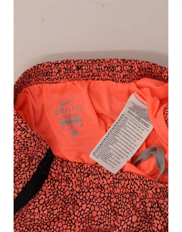 Женские спортивные шорты Nike Dri Fit с абстрактным узором, Великобритания, 10, маленькие, красные, из полиэстера