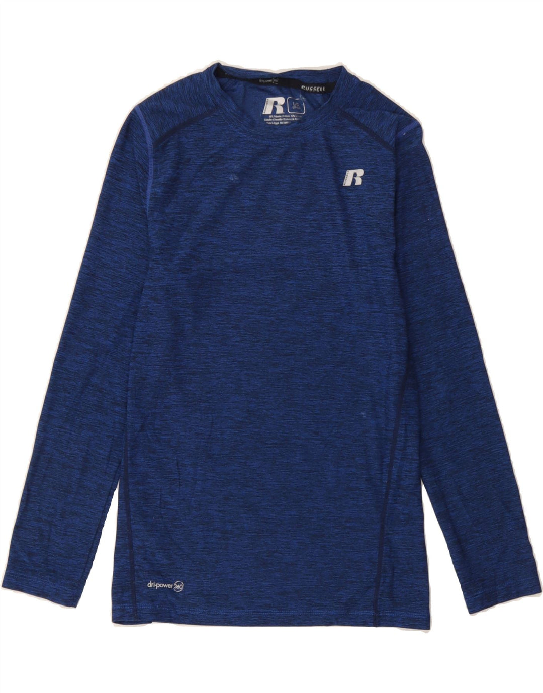 RUSSELL ATHLETIC Boys Top Long Sleeve 10-11 Years Large Navy Blue Vintage Russell Athletic and Second-Hand Russell Athletic from Messina Hembry 