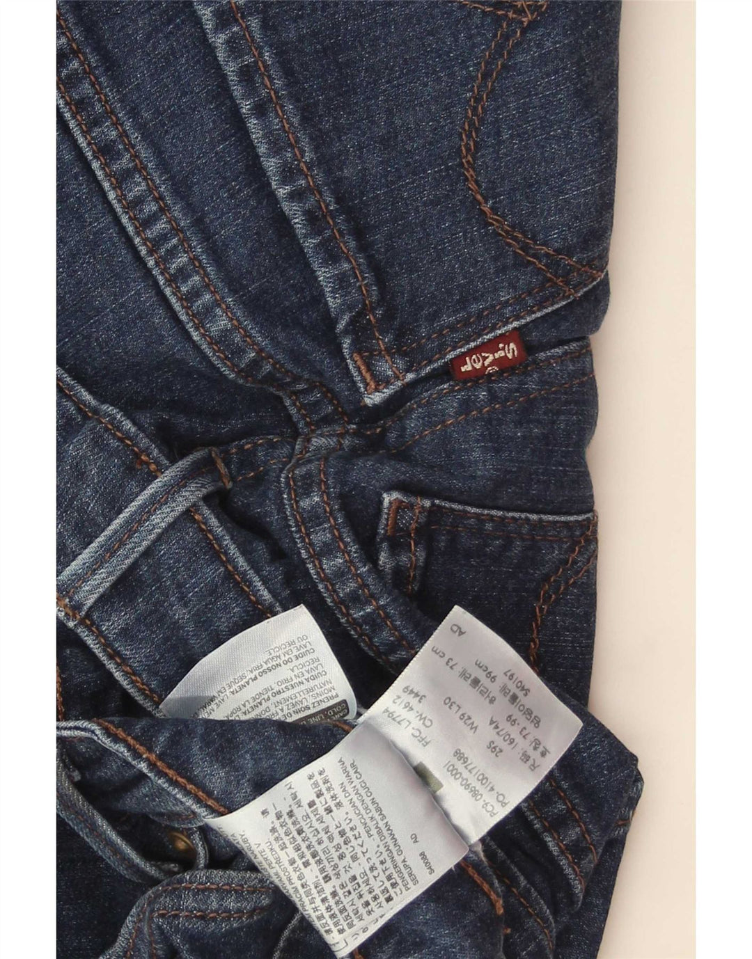 Женские узкие джинсы Levi's W29 L30 синие, хлопок