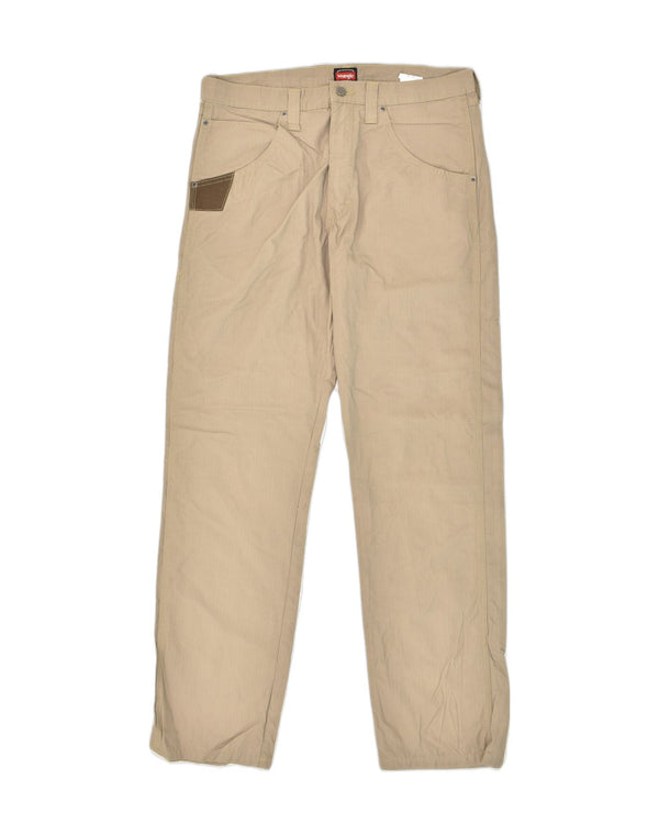 Мужские прямые повседневные брюки WRANGLER W34 L34, бежевый хлопок