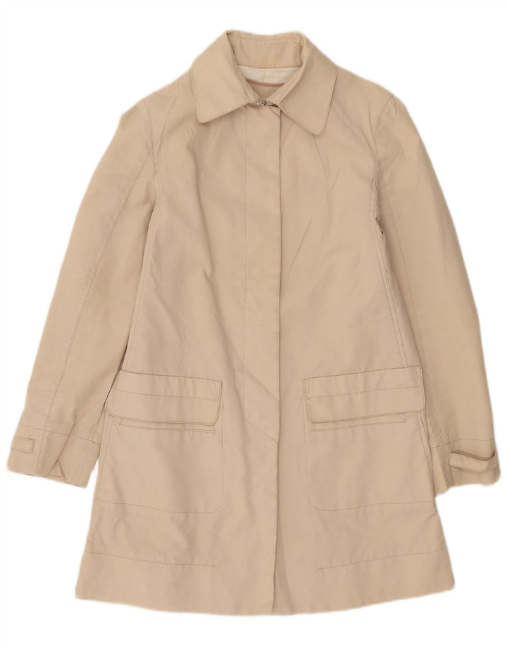 Женский тренч Zara UK 12, средний бежевый, хлопок