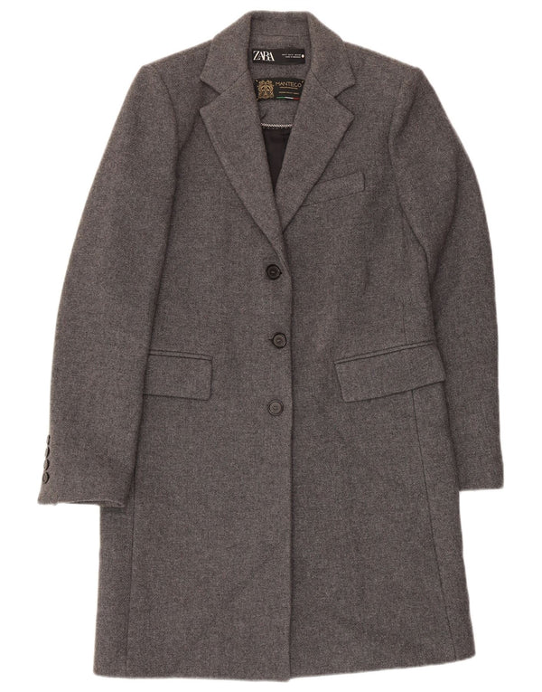 Женское пальто Zara Manteco UK 10, маленькое серое