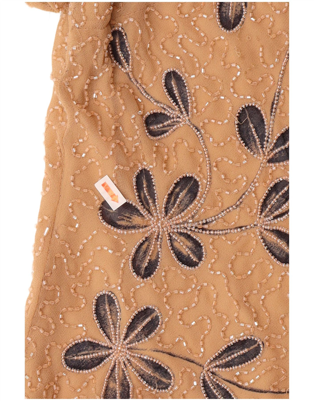 Женская блузка Jacques Vert Top UK 12, средний бежевый цветочный полиэстер