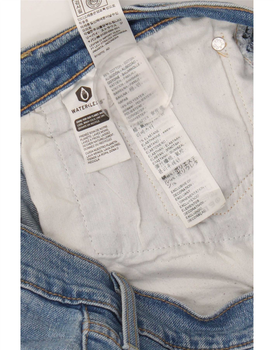 Женские прямые джинсы Levi's Ribcage W31 L29, синий хлопок