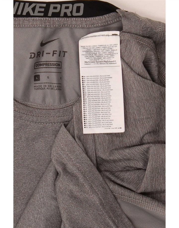 Мужская футболка Nike Dri Fit, большой серый полиэстер