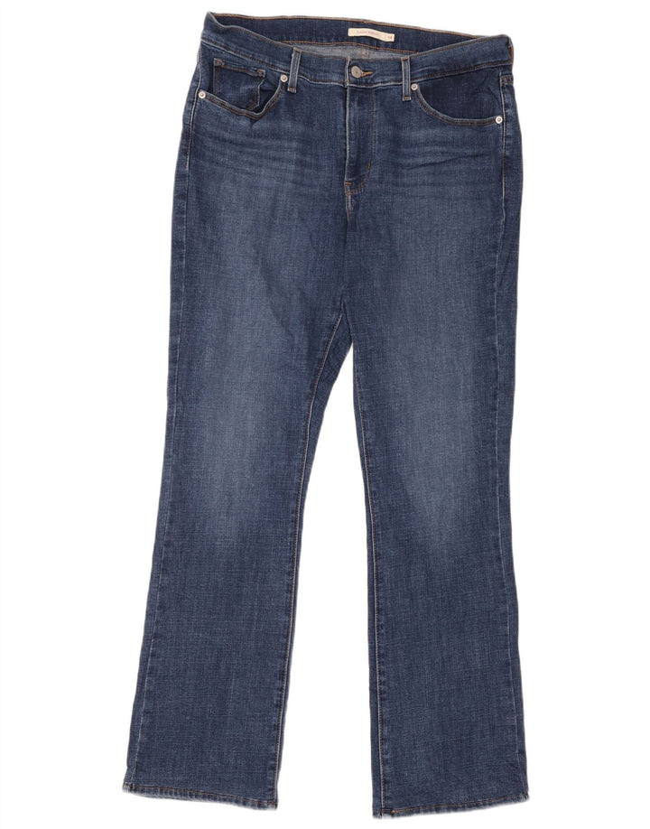Женские джинсы классического кроя Levi's Bootcut, размер 14, большие W32 L34, синие, хлопок