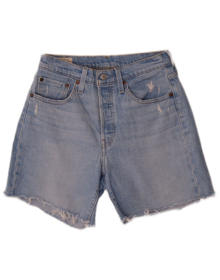Женские джинсовые шорты Levi's 501 W26, маленькие синие, хлопок