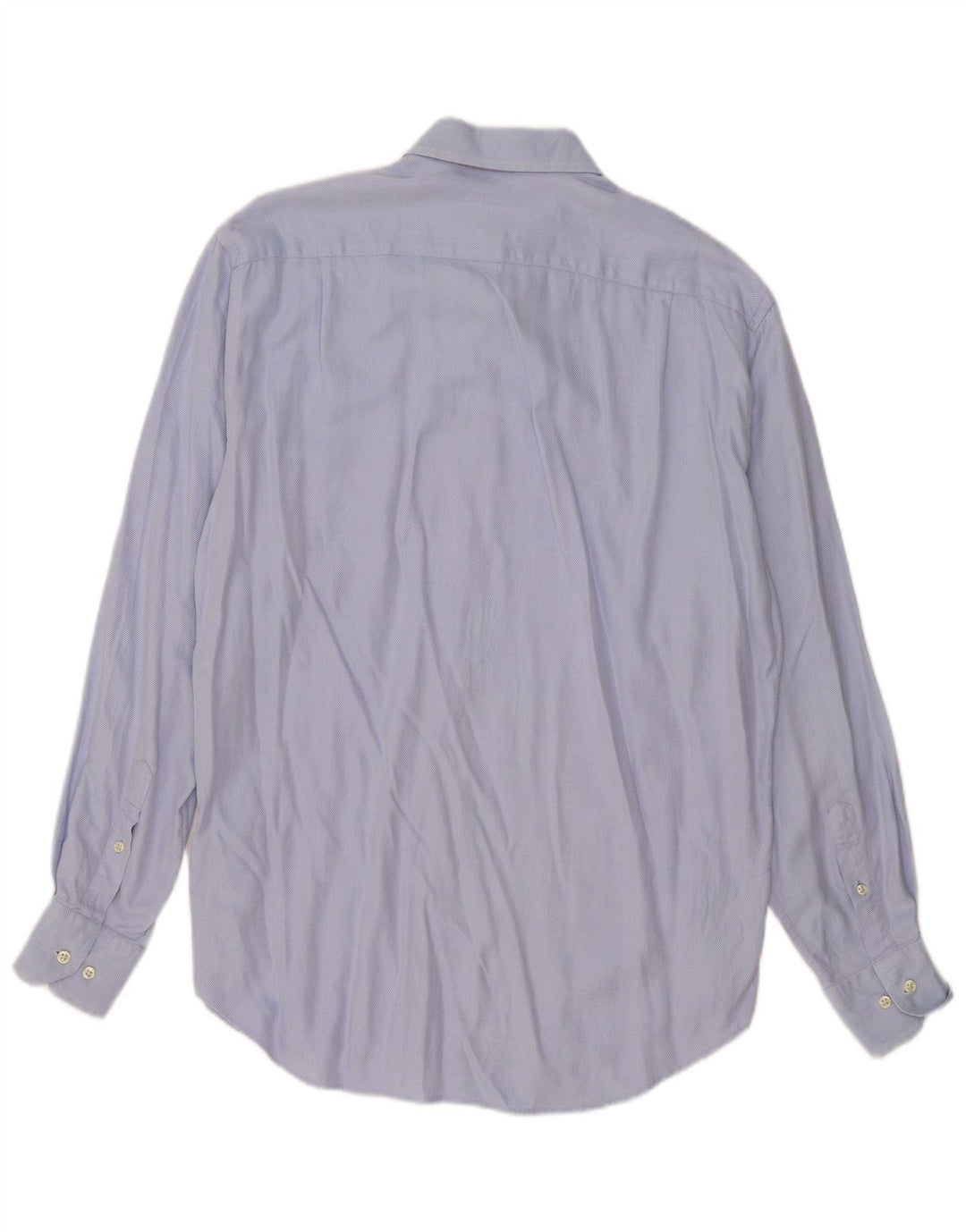Мужская рубашка Massimo Dutti, размер 42, 16, 1/2, большая синяя, с узором «в елочку», хлопок