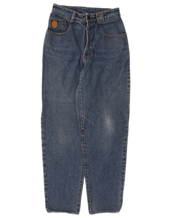 Женские зауженные джинсы Trussardi с высокой талией IT 42 Medium W28 L28 Синий хлопок