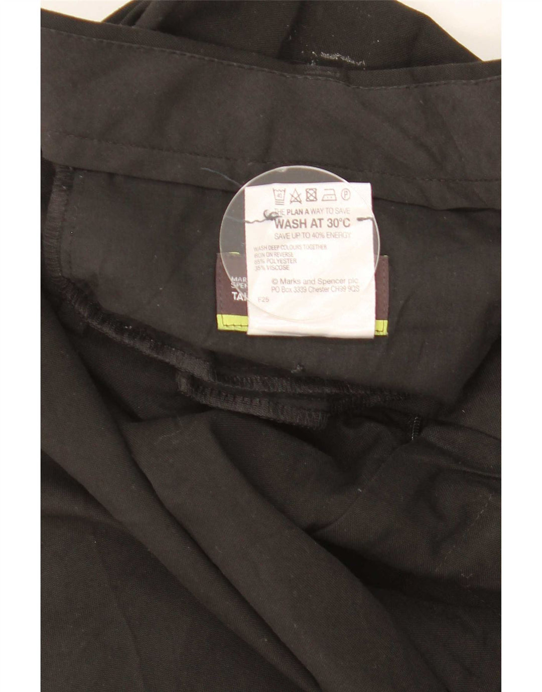 Мужские прямые костюмные брюки Marks & Spencer W40 L31 черные